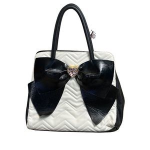 Black and White Betsy Johnson Bow Purse